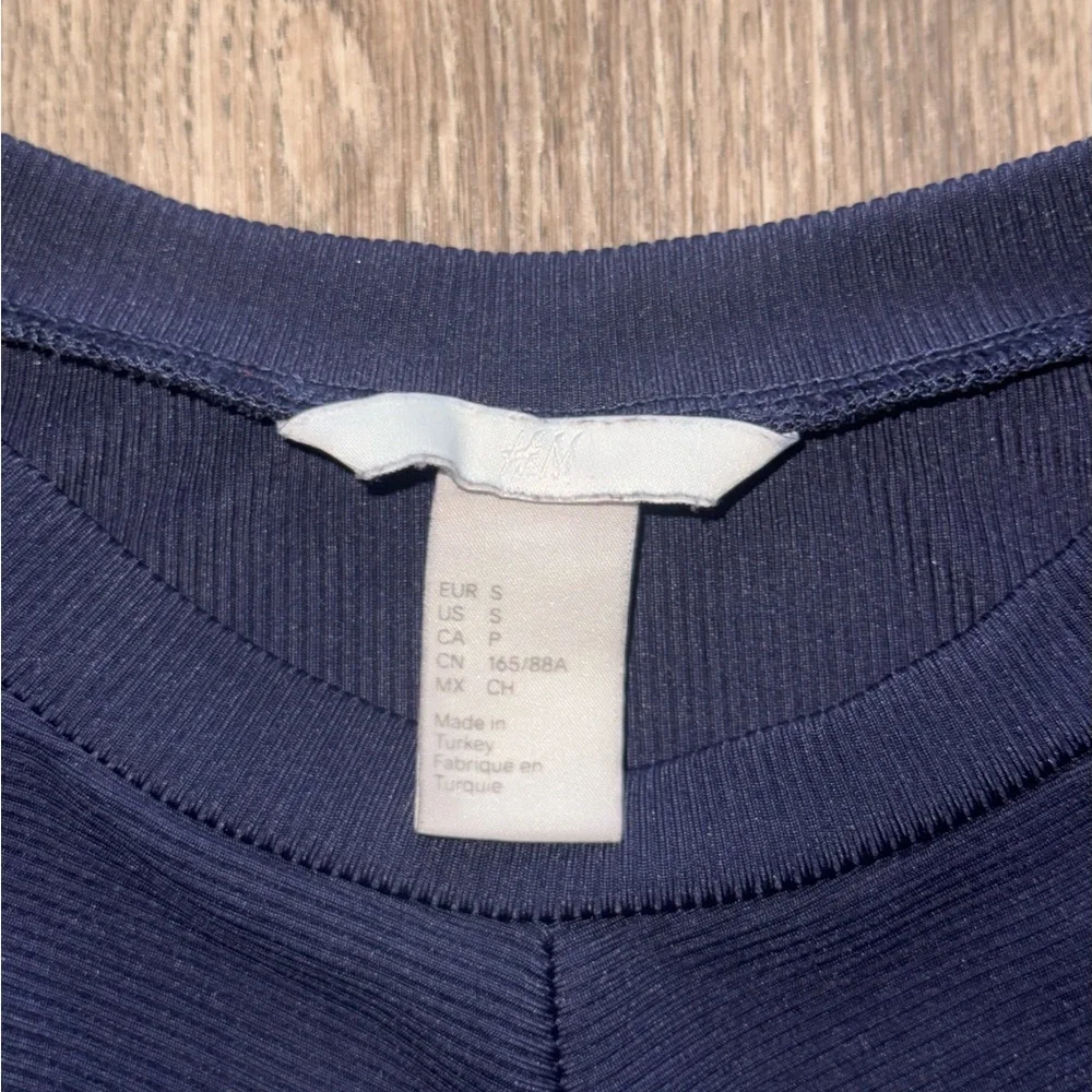 H&M Deep Blue Ribbed Knit Dress - Picture 3 of 3